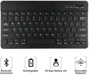 img 2 attached to Microsoft Surface Pro 7 Case With Keyboard，Keyboard Case For Microsoft Surface Pro 7 (2019/Surface Pro 6 (2018) / Surface Pro 5(2017)/ Surface Pro 4 (2015) 12