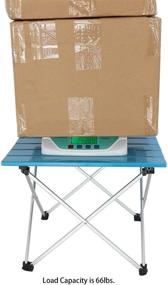 img 1 attached to Black Folding Camping Side Table 🏕️ - Sutekus Aluminum Top, Portable with Carry Bag