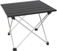 black folding camping side table 🏕️ - sutekus aluminum top, portable with carry bag logo