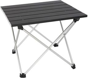 img 4 attached to Black Folding Camping Side Table 🏕️ - Sutekus Aluminum Top, Portable with Carry Bag
