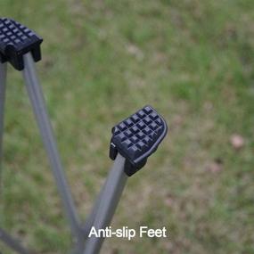 img 3 attached to Black Folding Camping Side Table 🏕️ - Sutekus Aluminum Top, Portable with Carry Bag