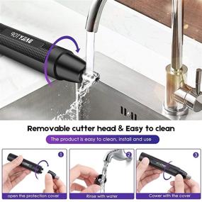 img 1 attached to Men's Electric Nose and Ear Hair Trimmer - Painless Removal, Battery-operated, Dual Edge Blades with Cleaning Brush - Professional Grooming Tool