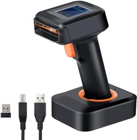 img 4 attached to Tera HW0006: 2D QR Wireless Barcode Scanner with Screen Display and Time 🔍 Indicator - Bluetooth 2.4G Wireless Technology and Large 2200mAh Battery - Efficient Warehouse Model