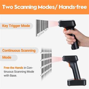 img 3 attached to Tera HW0006: 2D QR Wireless Barcode Scanner with Screen Display and Time 🔍 Indicator - Bluetooth 2.4G Wireless Technology and Large 2200mAh Battery - Efficient Warehouse Model