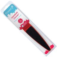 🌸 flowery original swedish clover red foot file: ultimate pedicure foot scrubber for smooth feet - 60/100 grit logo