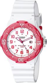 img 3 attached to Casio Ladies LRW200H-4BV: Sporty 3-Hand Analog White Dial Watch for Women