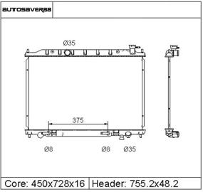 img 1 attached to 🚗 High-Quality AUTOSAVER88 Radiator for 2003-2007 Murano S SE SL 3.5L V6 AT with Oil Cooler