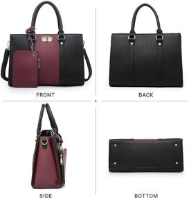 img 2 attached to 👜 Dasein Women's Fashion Two Tone Handbags: Top Handle Satchel & Shoulder Bag Set