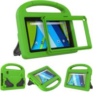 📱 avawo kids case for rca voyager 7 tablet - 7 inch rca voyager tablet case with built-in screen protector - shockproof lightweight stand case for rca voyager i/ii/iii/pro android tablet - green logo