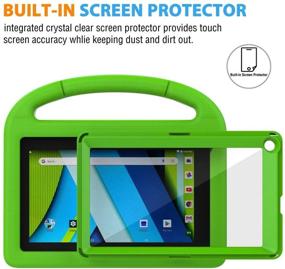 img 2 attached to 📱 AVAWO Kids Case for RCA Voyager 7 Tablet - 7 inch RCA Voyager Tablet Case with Built-in Screen Protector - Shockproof Lightweight Stand Case for RCA Voyager I/II/III/Pro Android Tablet - Green