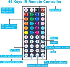 img 2 attached to 🔮 Arrozon RGB LED Lights Remote Control Replacement: 44 Keys IR Remote Controller for LED Strip Lights (1 to 2 Controller)