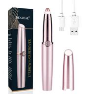 💆 reazeal rechargeable eyebrow hair remover: pain-free precision eyebrow trimmer and facial hair removal tool for men and women - ideal for face, lips, and nose logo