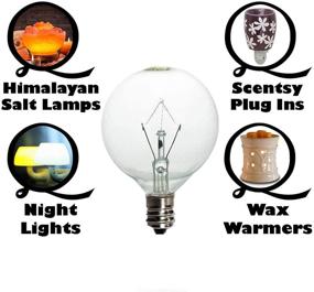 img 1 attached to Wax Warmer Bulbs (Pack of 4) - 25 Watt G50 Bulbs for Full-Size Scentsy Warmers - E12 🕯️ Incandescent Candelabra Base Clear Light Bulbs for Candle Wax Warmer - Dimmable - Warm White - 110-130 Volt Light Bulbs