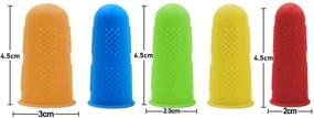 img 3 attached to 🧤 QuaLable 10-Piece Silicone Finger Protectors for Glue, Crafts, Sewing, Waxing, Resining, Honey Handling, Adhesion, Finger Cracking, and Sports Games (Colorful)