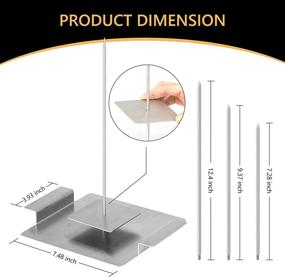 img 3 attached to 🌮 Vertical Stainless Steel Tacos Al Pastor Skewer - Brazilian Barbecue Tools, Doner Kebab Skewer Stand, YIDADA Gaucho Skewer Hack