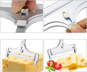 img 2 attached to 🧀 Poualss Stainless Steel Wire Cheese Slicer: Effortlessly Cut Soft and Semi-Hard Cheeses with Adjustable Thickness - A Must-Have Kitchen Cooking Tool