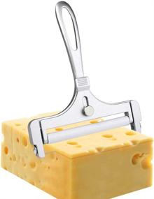 img 1 attached to 🧀 Poualss Stainless Steel Wire Cheese Slicer: Effortlessly Cut Soft and Semi-Hard Cheeses with Adjustable Thickness - A Must-Have Kitchen Cooking Tool