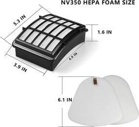 img 3 attached to 🔍 High-Quality Filters Replacement for Shark Navigator Lift-Away NV350, NV351, NV352, NV355, NV356E, NV357, NV360, NV370, NV391, UV440, UV490, UV540 - XFF350 XHF350 Direct Replacements - Includes 2 Hepa Filters + 4 Foam Vacuum Filters