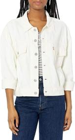 img 4 attached to 👚 Stylish Levis Oversized Utility Trucker Jackets - Trendy Women's Clothing for Coats, Jackets & Vests