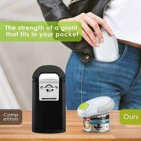 img 1 attached to 🔌 Smooth Edge Electric Can Opener - Safe and Easy to Use, Battery Operated, Suitable for Housewives, Seniors, and Arthritics