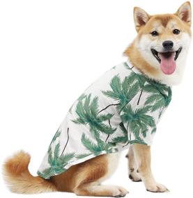 img 4 attached to PetVogue Dog Hawaiian Shirt 2-Pack - Tropical Clothes for Dogs, Girl/Boy, Summer, Small/Medium/Large Sizes - Quick-Dry T-Shirts