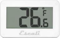 escali dhf1 digital refrigerator/freezer thermometer with large lcd display, -4/80f degree range, in white logo