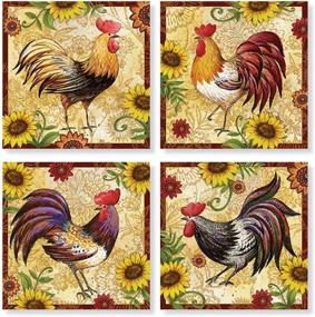 img 1 attached to Rooster Sunflower Coaster Carson Accents