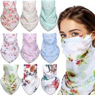 🧣 stylish and protective: 9-piece chiffon face cover scarf with ear loops—perfect for women's sun protection, cycling, and outdoor sports! logo