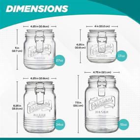 img 3 attached to 🍪 Glass Jars - Set Of 4 Kitchen Canisters by Home Essentials And Beyond - Perfect for Ingredients And Cookies - Practical & Modern Canister Set
