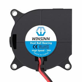 img 2 attached to 🔌 WINSINN 40mm Blower Fan 24V Dual Ball Bearing 4020 40x20mm Turbo Brushless - High Speed (Pack of 4Pcs) - Efficient Cooling Solution for Electronics and 3D Printers