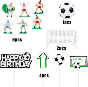 img 3 attached to ⚽️ Fun Soccer-themed Cake Decorations Set: 14PCS Soccer Cake Topper Decorations for Sports & Football Theme Parties - Ideal for Boys' Birthdays and Sporty Celebrations