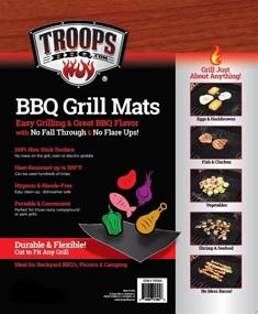 img 2 attached to TROOPS BBQ 4-Piece Grilling Kit - Features Onion Goggles, Two Non-Stick Grill Mats, Extreme Heat Resistant Kevlar Silicone Gloves for BBQs and Oven