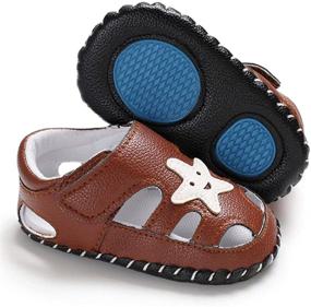 img 4 attached to 👶 Discover the Comfort of Tcesud Newborn Sandals: Breathable Closed Toe Boys' Shoes for Sandals