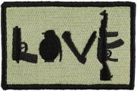 onetigris original: olive green tactical morale military patch (love) logo