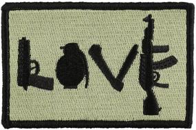 img 4 attached to OneTigris Original: Olive Green Tactical Morale Military Patch (Love)