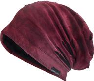 🧢 jesse rena men's striped thin baggy slouch summer beanie skull cap hat - chic style logo