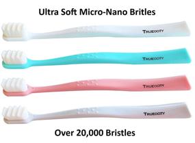 img 3 attached to 🦷 Premium Micro Nano Silk Toothbrushes - Extra Soft Bristles for Sensitive Gums, Recession, and Perio - 4 Pack, Ideal for Adults, Kids, and Teens. Small Head for Hard-to-Reach Teeth - 20,000 Bristles.