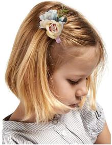 img 1 attached to Flower Alligator Barrettes Accessories Toddler