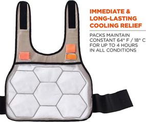 img 3 attached to 🌬️ Ergodyne Chill Its 6230 Cooling Vest: Stay Cool with Instant Relief, Flexible Design, and 2 Ice Packs in Khaki, L/XL