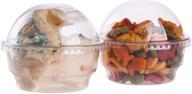 golden apple 5oz-30sets clear plastic ice cream/dessert cups 🍨 with dome lids - no hole snack bowls for ultimate convenience logo