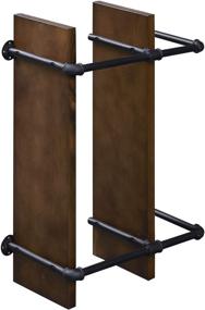 img 1 attached to 📚 Homissue 2-Shelf Industrial Pipe Wood Shelving Unit, 31.5-Inch Vintage Pipe Wall Shelf for Living Room, Kitchen, and Bathroom