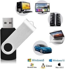img 3 attached to 🔌 KEXIN 16 GB USB 3.0 Flash Drive, Black 10 Pack - High-Speed Thumb Drive Bulk Memory Stick Zip Drive, 16GB Jump Drive