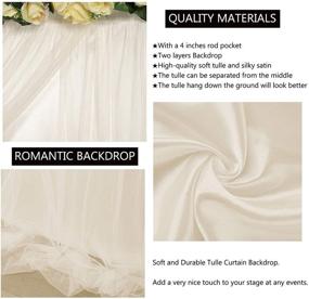 img 2 attached to 📸 Ivory Tulle Photo Booth Backdrop: Elegant 5ftx7ft Curtains for Wedding Party, Baby Shower Ceremony, and Photography Wall Decorations