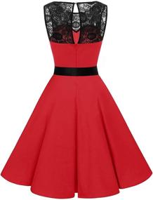 img 3 attached to 👗 Bbonlinedress Black Dot Rockabilly Cocktail Dress - Women's Clothing