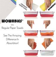 🌿 wowables violet reusable & biodegradable paper towel - 30 sheets, washable & reusable, replacing 13,260 disposable towels, dishwasher & machine washable logo