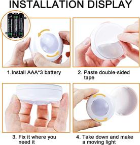 img 2 attached to 🔦 krofaue Wireless LED Puck Light: Remote Control, 13 Colors, 4 Modes - Perfect Under Cabinet Lighting for Kitchen Closet Cupboard Wardrobe (3 Pack)