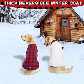 img 1 attached to 🐶 Warm & Stylish: Classic Plaid Fleece Dog Winter Clothes - Checkered Vest Jacket for Small & Medium Breeds