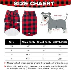 img 3 attached to 🐶 Warm & Stylish: Classic Plaid Fleece Dog Winter Clothes - Checkered Vest Jacket for Small & Medium Breeds