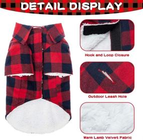 img 2 attached to 🐶 Warm & Stylish: Classic Plaid Fleece Dog Winter Clothes - Checkered Vest Jacket for Small & Medium Breeds