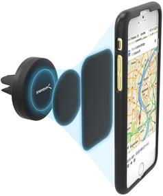 img 4 attached to 📱 Sabrent Air Vent Magnetic Car Mount Holder for Smartphones (cm-MGHB) - Universal Compatibility